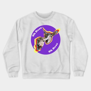 Oh deer, purple Crewneck Sweatshirt